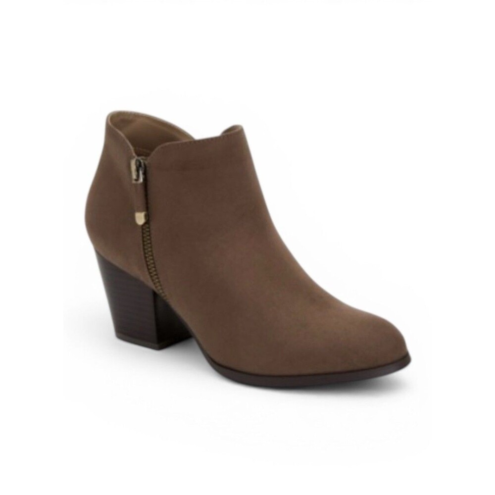 Style & Co Masrinaa Block-Heel Ankle Bootie Distressed Gold Size 5.5M